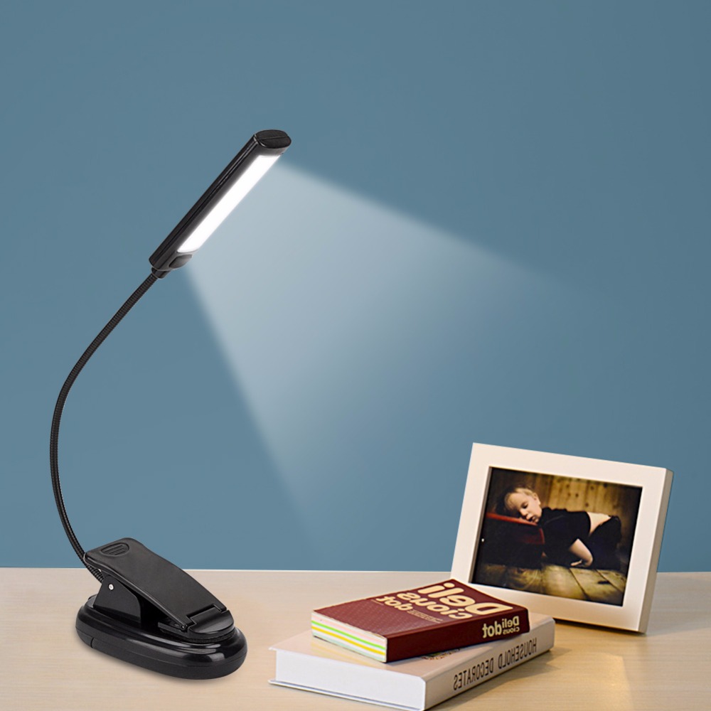 For Kindle Note Book Light Lamp White Color Booklight Led Ebook Light Mini Flexible Clip-on Book Reader Reading Lamp Convenient