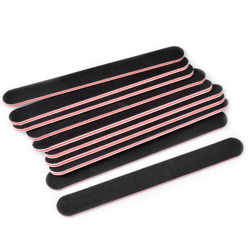 10 Uds. 100/180 papel de lija Lima a Ongle lijado limas de pulido equipo de uñas tampón de manicura herramienta de uñas