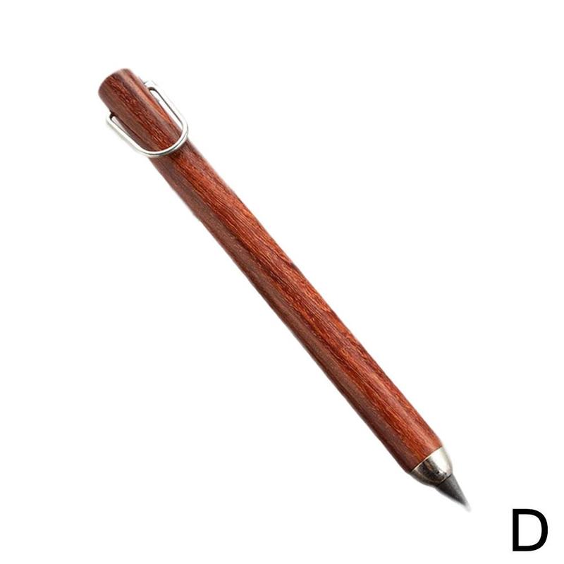 Unlimited Writing Eternal Pencil Wooden Without Ink Signature Pen Office Everlasting Stationery Pencil Business Supplies Pen: Red sandalwood 3319