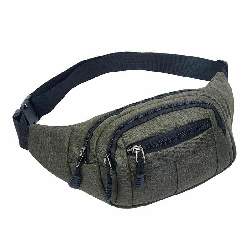 plus récent 3 fermetures à glissière voyage Bum sac Fanny Pack taille sac zippé Sports de plein air sac à bandoulière pochette: 5