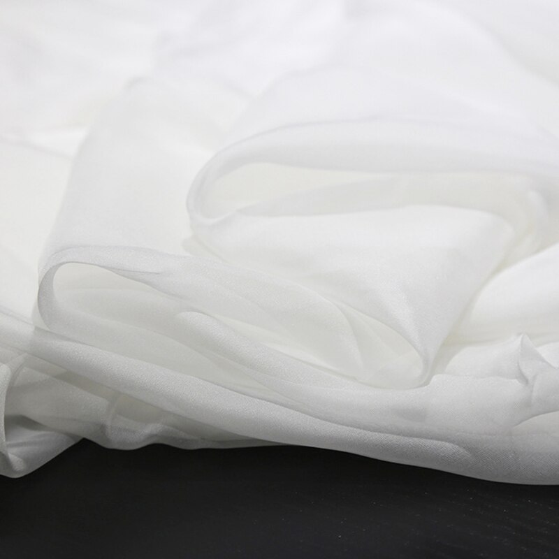 8Mm Natura Wit Zijde Chinese Chiffon Stof 140 Cm Breedte Effen Kleur Zachte Kledingstuk Marerials Echte Zijde Stof