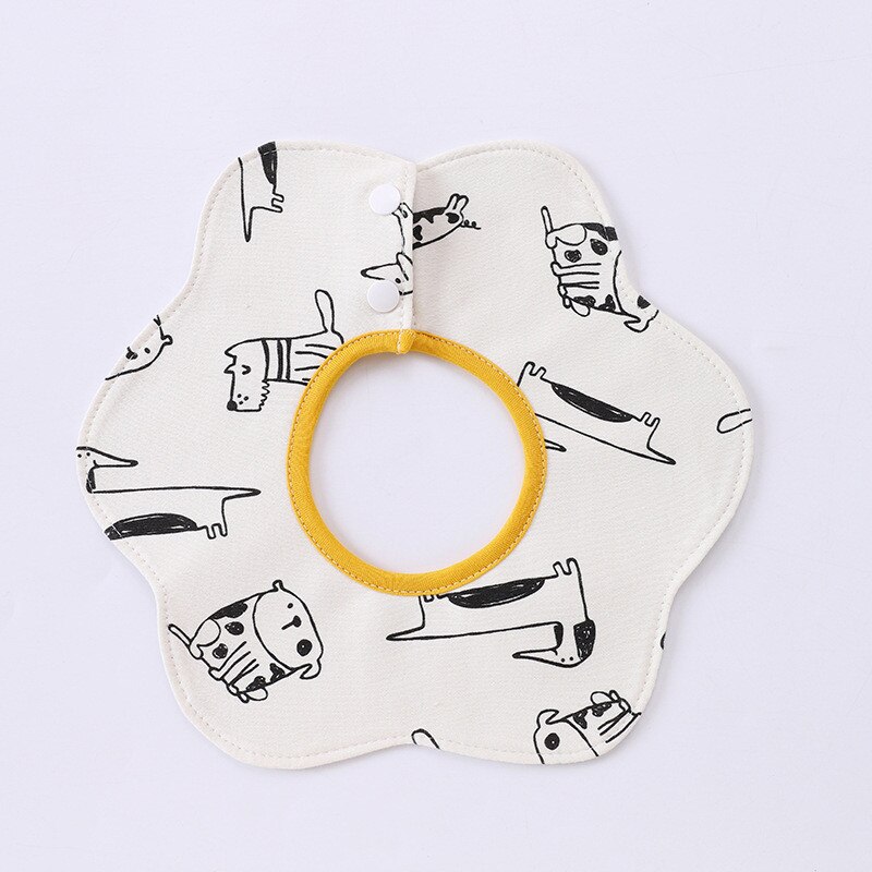 Cotton Baby Boys And Girls Feeding Burp Cloths 360 degrees Rotating Baby Bibs Towel Cute Bandanas Scarf Children Cravat Stuff: 11