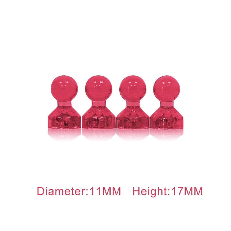 N35 N52 Neodymium Kantoor Sterke Koelkast Magneten Whiteboard Magneet Sticker Voor Schaken Cup Vorm Koelkastmagneet Gesp 4 Stks/set: Rose Red
