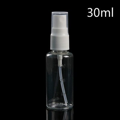Plast sprayflaske 30ml plast gjennomsiktig spray pumpe flaske med skala 50ml tom plast kosmetikk beholder 100ml 50 stk: 30ml