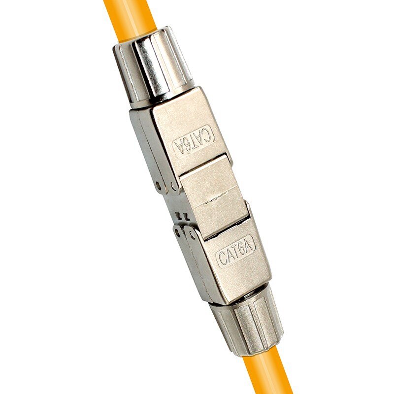 Cat6A Cable Extender Connector Adapter Connection Box RJ45 Lan Cable Extension Connector Fully Shielded Tool-Free