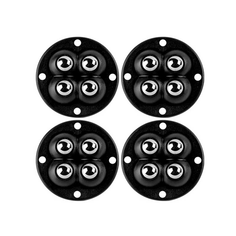 8pcs~4pcs Self-Adhesive Rollers For Furniture Universal Pulley Rotating Wheels Swivel Caster Wheel Roller for Box Skate Cabinet: 4 inch / black