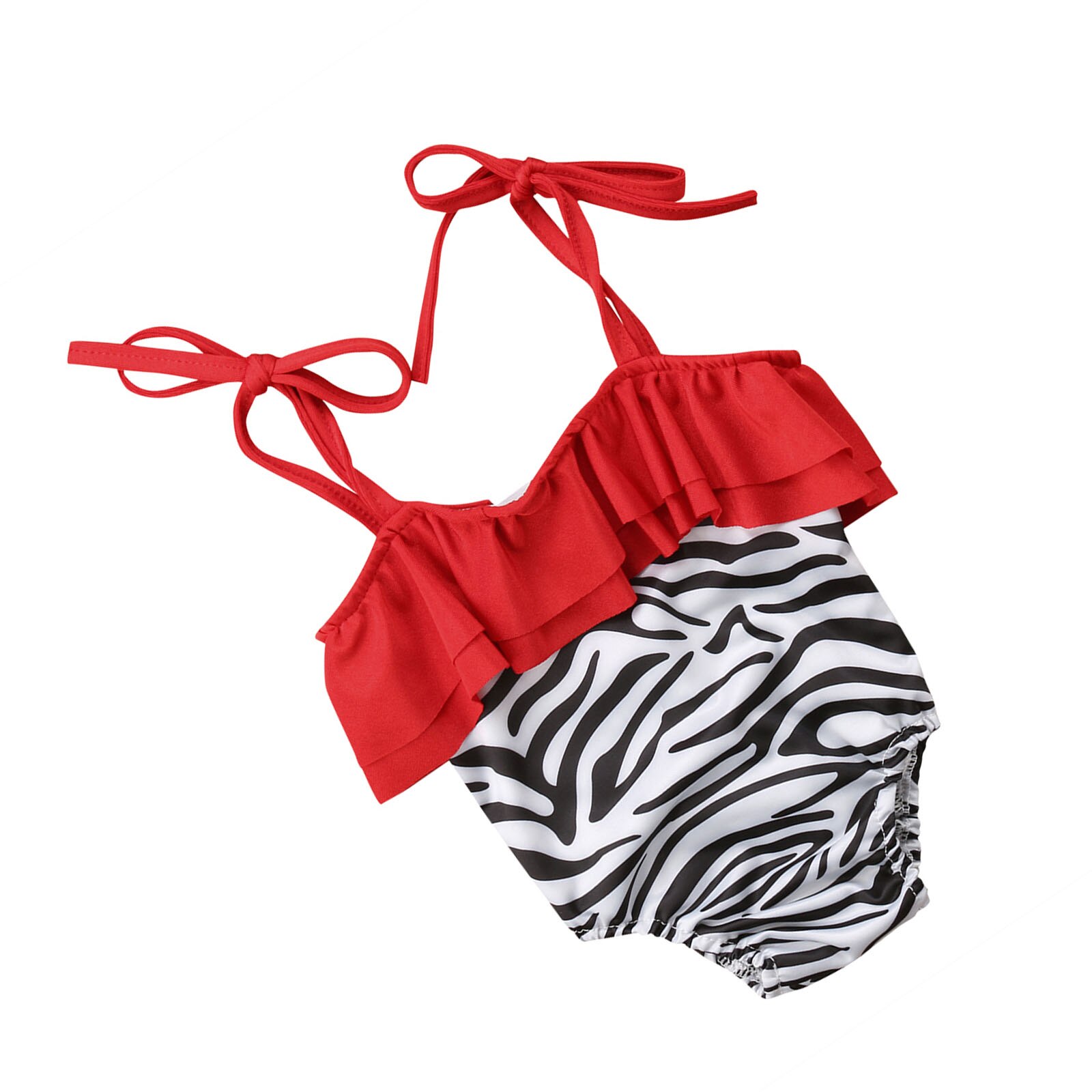 Baby's Swimsuit, Sleeveless Zebra Pattern Print Bodysuit Swimwear One-piece Suit for Toddler Boys Girls Kids