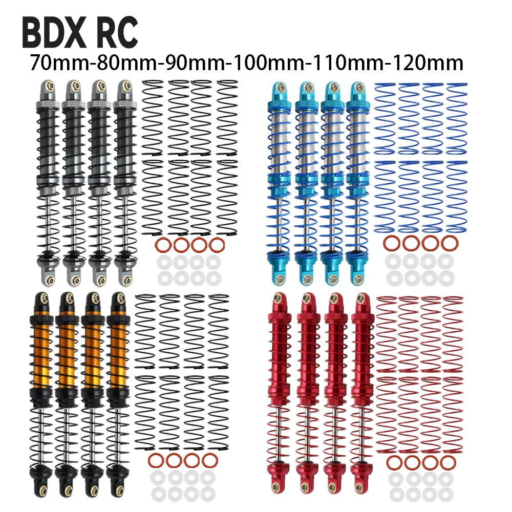 Metal 70mm 80mm 90mm 100mm 110mm 120mm Shock Absorber Oil Damper for 1/10 RC Crawler Car Axial SCX10 AXI03007 RBX10 D90 TRX4