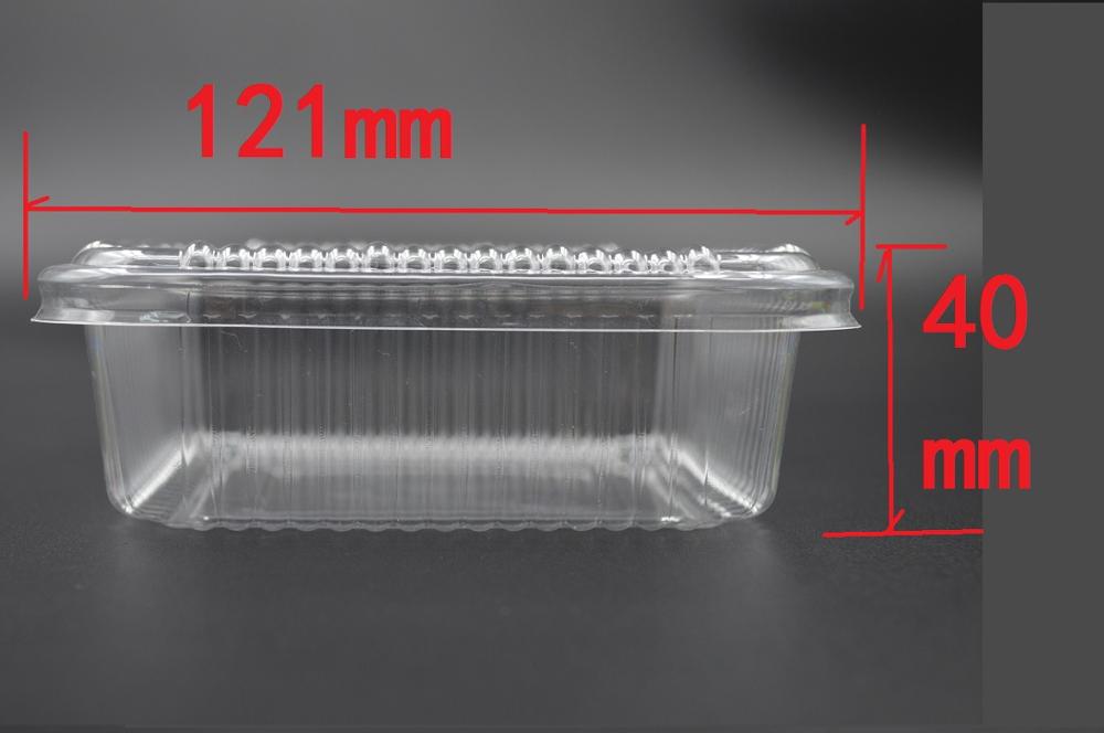 [50 szt.] przezroczysta jednorazowa skrzynka owoców sałatkowych kwadratowy pojemnik.: Default Title