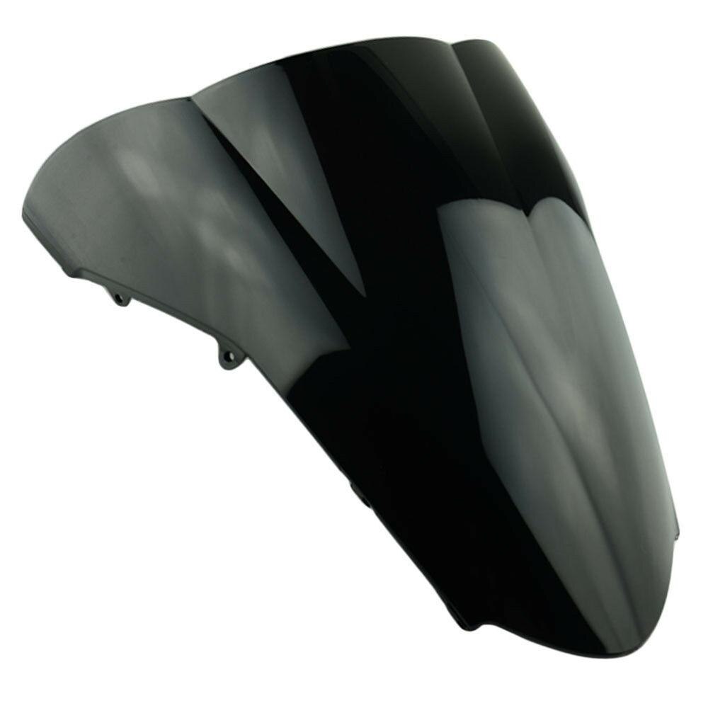 For Honda VFR800 VFR 800 2002 2003 2004 2005 2006 2007 smoke Windshield WindScreen Double Bubble: Black