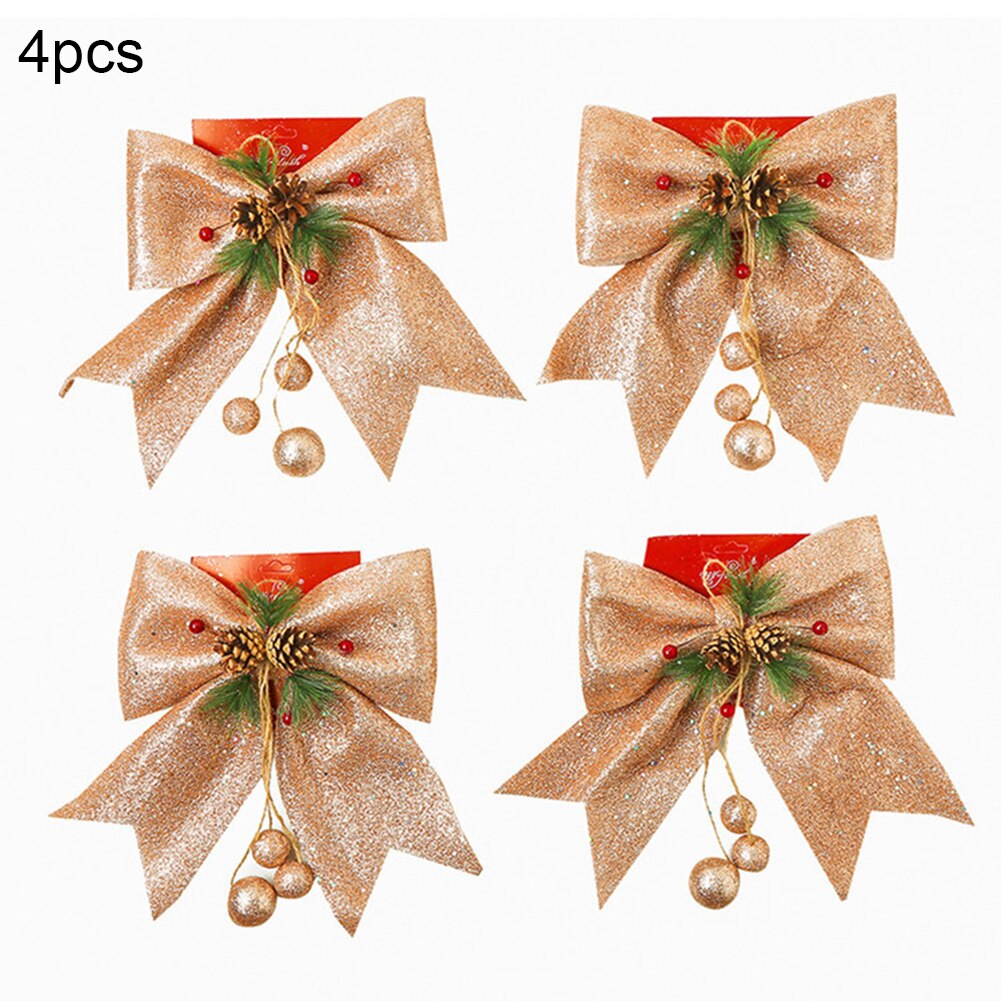 Christmas Bow Decorations Red Large Wreath Xmas Tree Embellishment Bow Tie for Wedding Festival Year Party