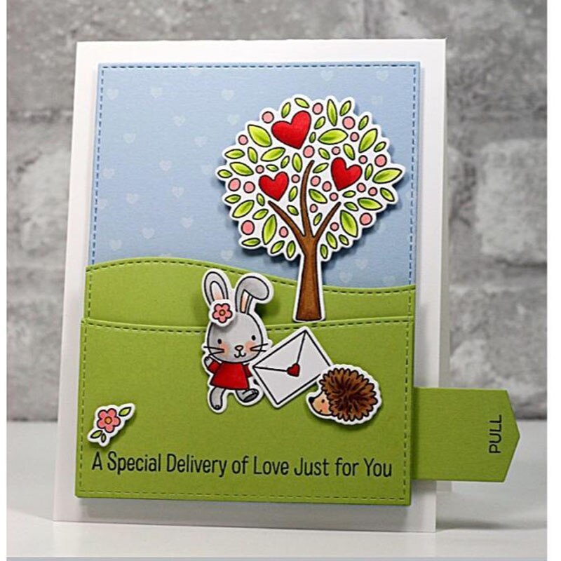 Nombreux coeur tronc rectangulaire cercle cadre lapin métal matrices de découpe bricolage Scrapbooking Album gaufrage papier carte 07