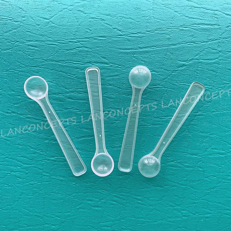 50 teile/los Messung Kunststoff Scoop PP Löffel 0,25g 0,5 ml 0,85g 1,7 ml 1,5g 3ml 5g 9ml 20g 40ml 25g 50ml für Möglichkeit-freies: OP1026 transparent