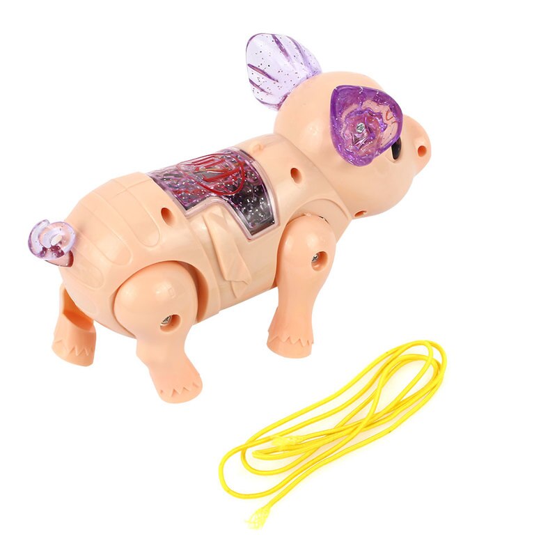 Correa de cerdo eléctrico Multicolor correa de luz Hobby LED cultura baile cerdito brillo música cerdo juguete luminoso juguetes de plástico