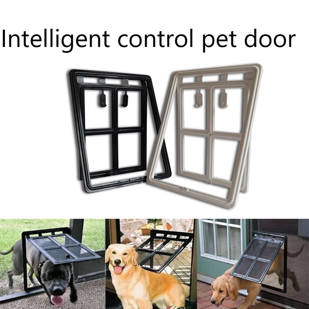 Papipet Pet Intelligent Control Security Safety door For Cat and Dog Kitten Patio Atomatic Pets Door Guard Pet Screen Door