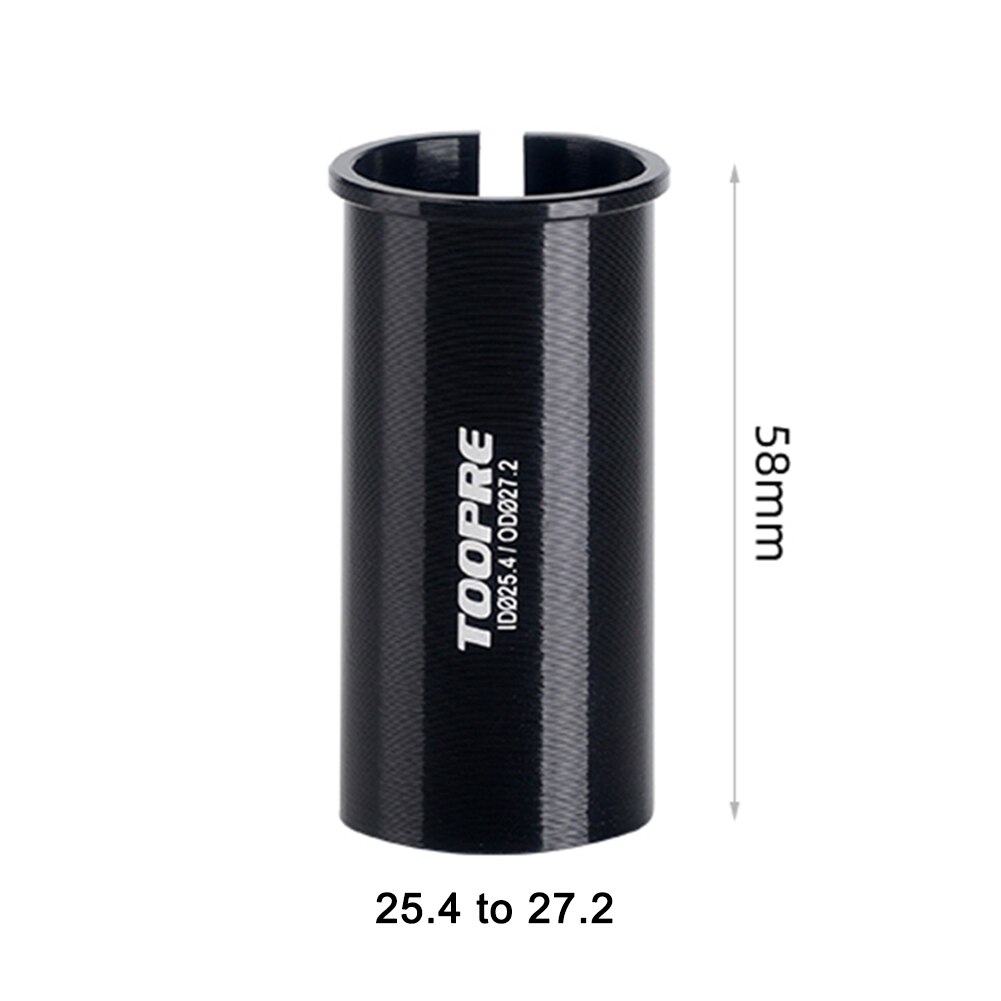 MTB Bike Seat Post Adapter Aluminum Alloy Bicycle Seat Post Tube Reducing Turn Sleeve Mountain Bicycle Cycling Parts: 25.4 to 27.2