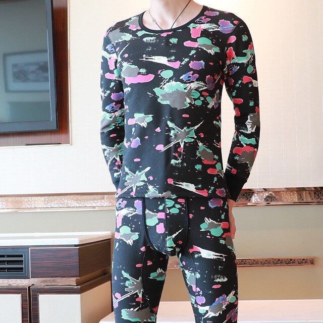 Leggings thermiques longs pour hommes, sous-vêtements pour hommes: Black / M