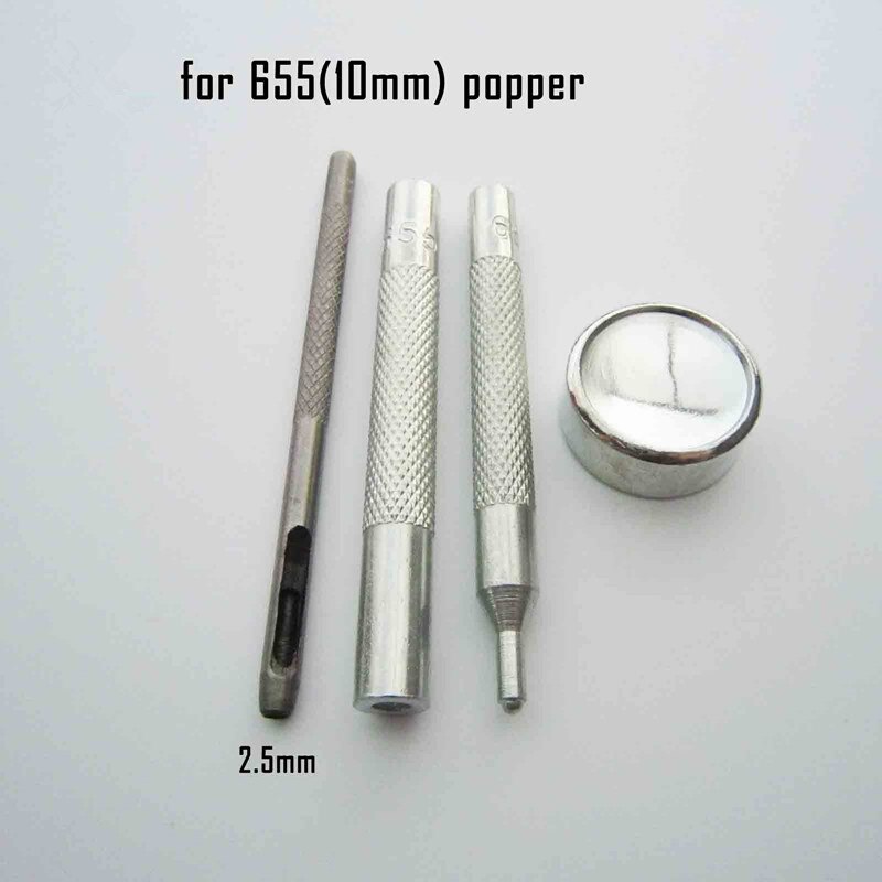 DIY Buttons Installation Metal Tools Snap Fasteners Buttons Rivets Press Studs Hand Punch Tool Set Kit for Leather Crafts: For 655 Popper