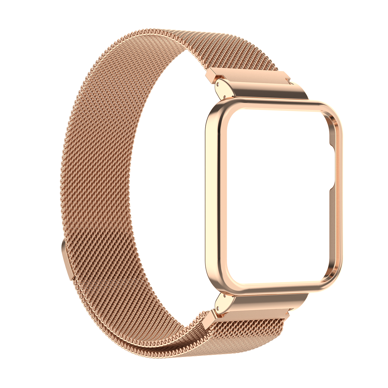Mi lanese magnetyczny korea Mi zegarek Lite 2 metalowa pętla magnetyczna korea dla czerwonego mi zegarek 2 bransoletka nadgarstek + skrzynki pokrywa: Różowe złoto / Redmi watch 2
