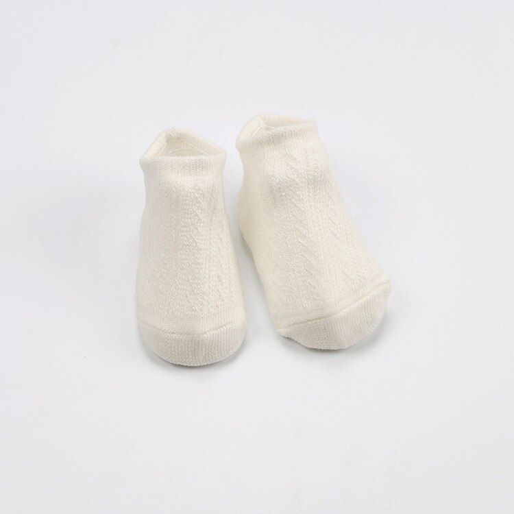 Babysokjes beenwarmers baby zomer korte mesh sokken gebreide holle katoenen net ademende sokken voor pasgeboren jongens kinderen: Wit / S 0-2y