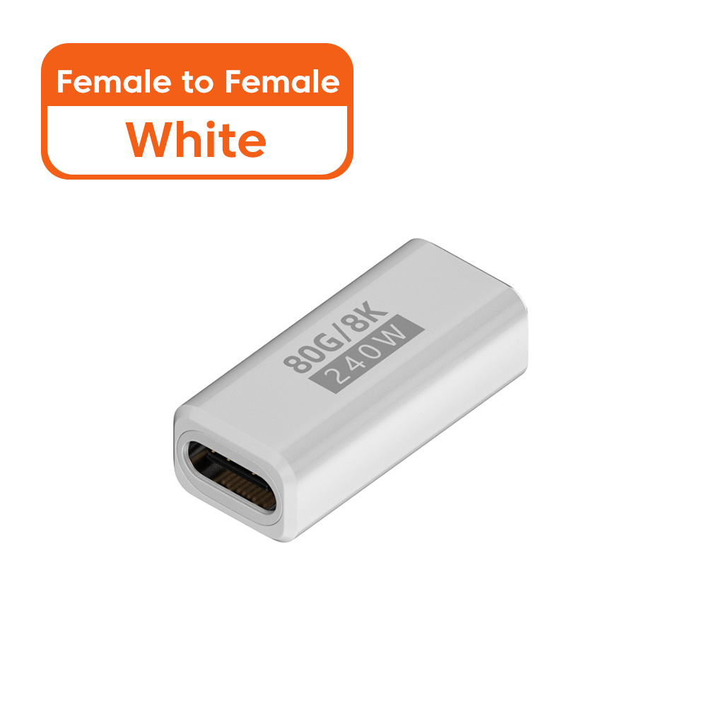 Adaptador OTG de 240W USB 3,0 tipo C a tipo C 8K 80Hz USB C carga rápida 80Gbps transferencia de vídeo de datos para iPhone 16 Macbook 90 ° Codo: Azul