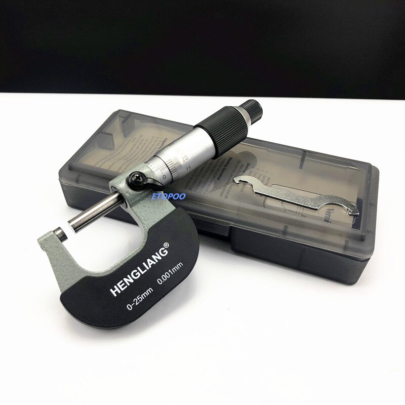 Micron Outside micrometer 0-25mm * 0.001mm calibration micrometer caliper thickness gauge 0.001mm measuring tools