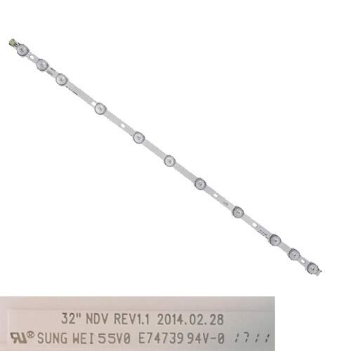 Tira 11 leds NDV REV1.1 .02.28 Chanté WEI55V0 E74739 94V-0, Telefunken TE32472S27TXD