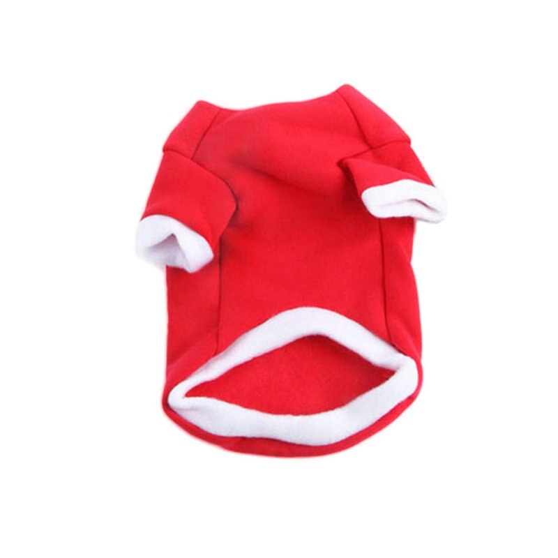 Roliga kläder för hundar polyester röd jul brev mönster hund t-shirt klassisk jul fyra storlek hundkläder