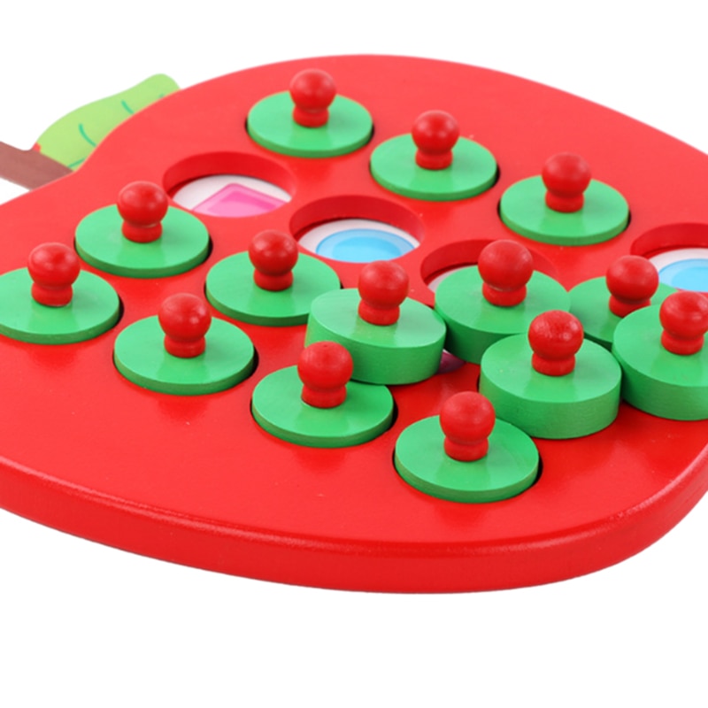 Barn trä äpple minne spel tidig utbildning 3d pussel familj casual spel pussel