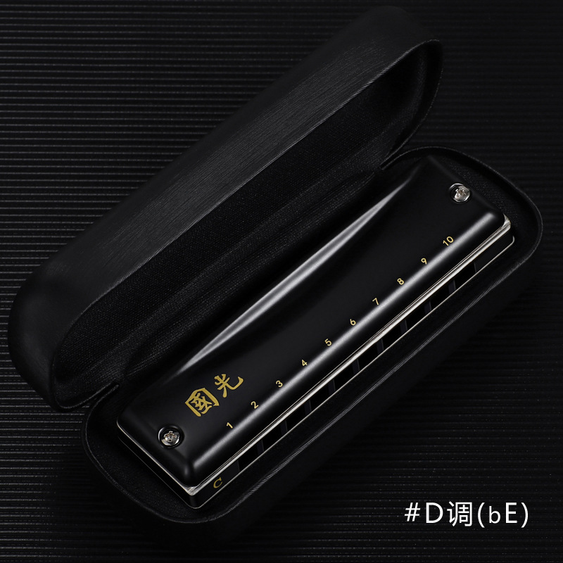 Armonica blues a 10 fori, strumenti musicali per organi armonica professionali, erpi, chiave professionale di C per Performanc: esercito verde