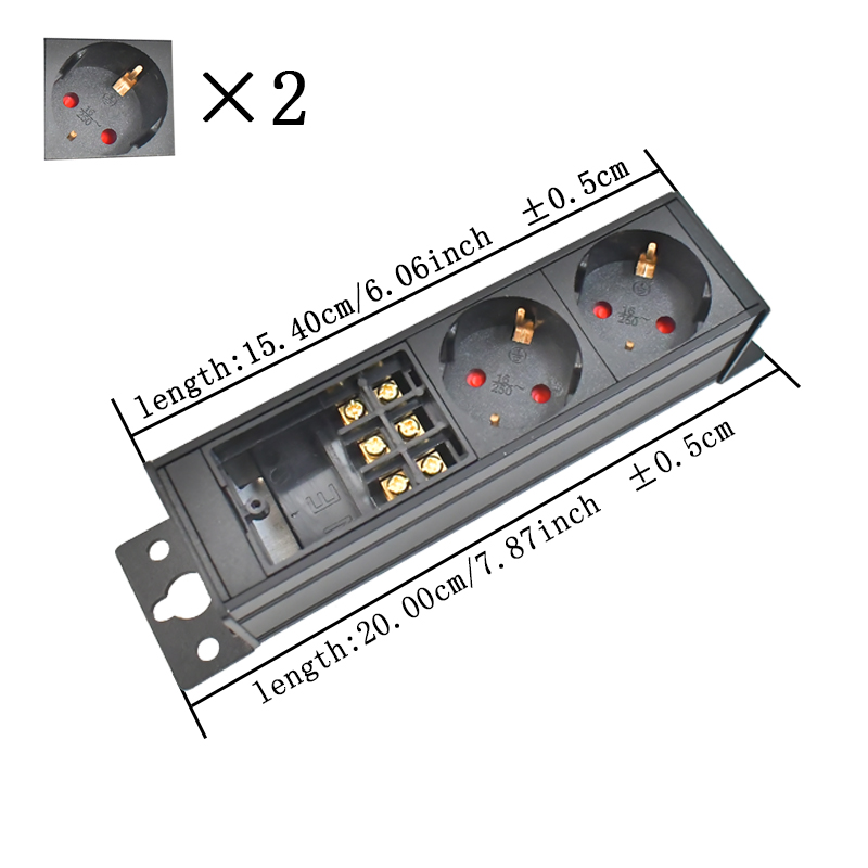 PDU power strip network cabinet rack wall desktop table bottom 1-9AC EU socket with junction box wireless socket: Type 15