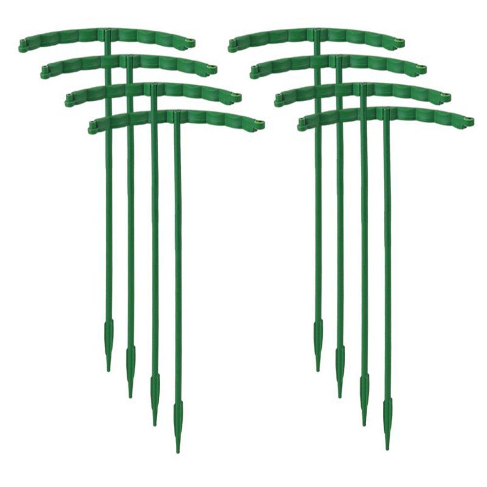 Suporte de plástico para plantas, suporte para plantas, pilha para flores, arranjo de estufas, suporte de haste de fixação, ferramentas de jardim: Vermelho