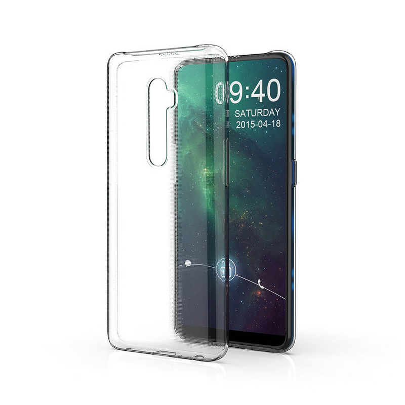 Carcasă de telefon de lux pentru oppo reno ace  z 2z 2f reno 2 2 f pro 10x ace 2 eva 5g, carcasă spate transparentă din silicon moale tpu