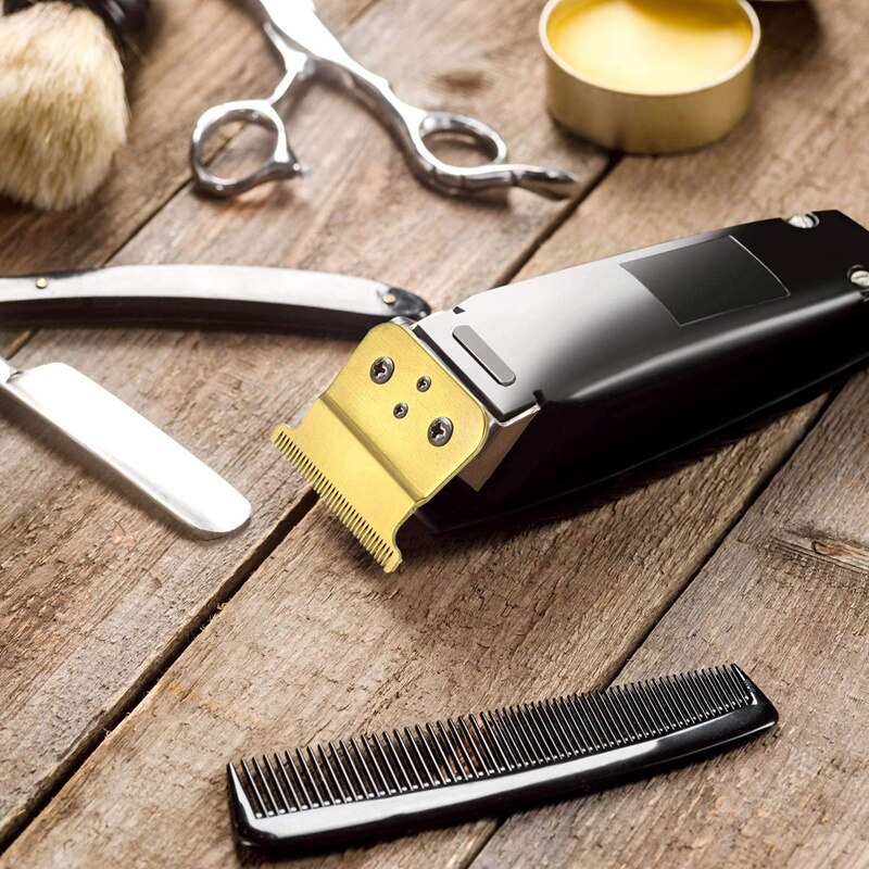 2 Pairs Adjustable Replacement T Blade Outliner Replacement Blade Carbon Steel Blade Trimmer Blade for Andis