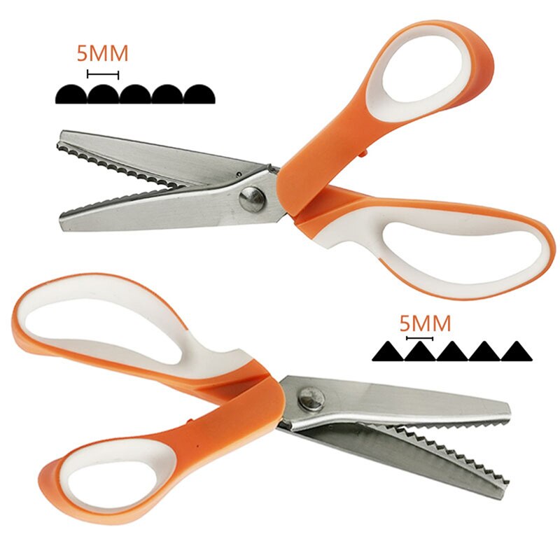 Tijeras para sastre de cuero en Zigzag, en forma de abanico, tejido de costura , Sastre, tijeras para tela, accesorios de costura