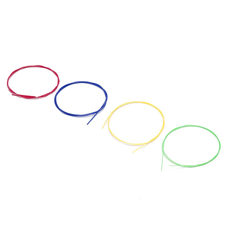 nylon tęcza kolorowe struny ukulele trwała część zamienna robić gitary ukulele akcesoria robić instrumentów muzycznych 4/zestaw: czarny