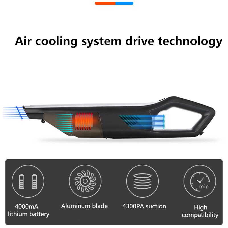 12V Car Vacum Cleaner Vacuum Odkurzacz Bezprzewodowy Handheld Aspirateur Voiture For Home Aspirador Coche Wireless Aspirapolvere