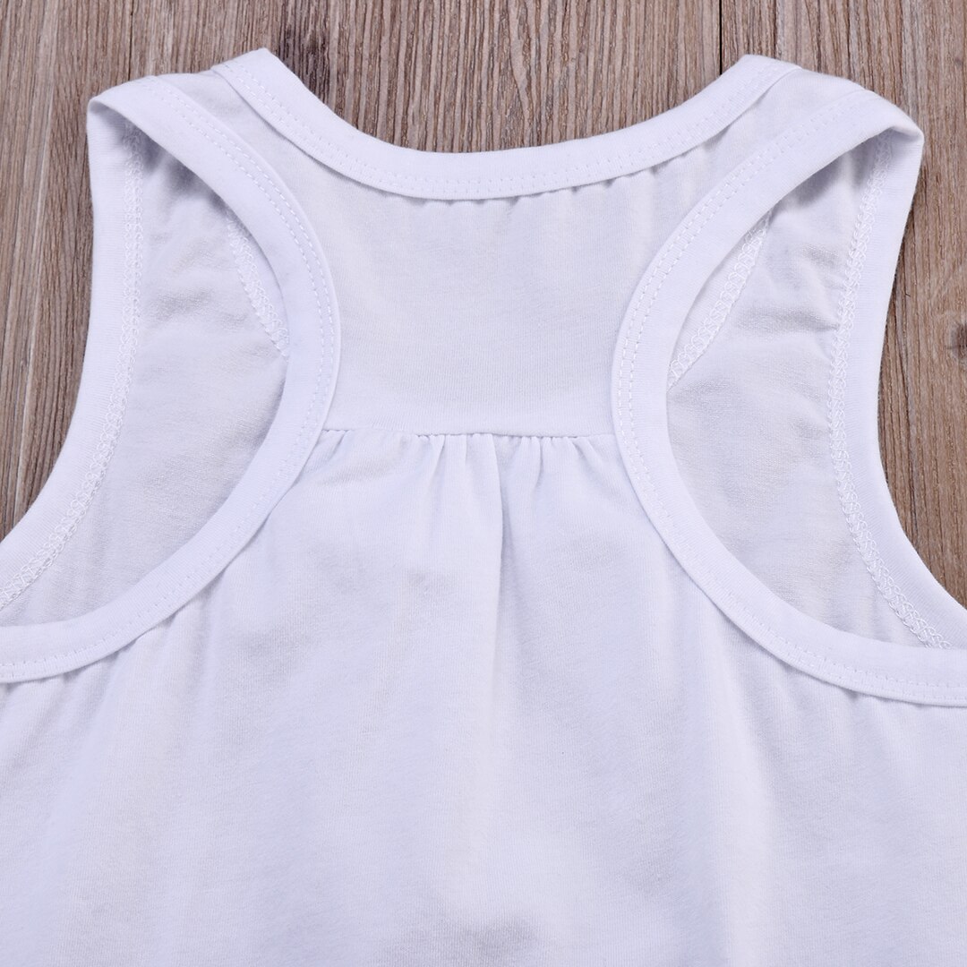 Tasseled Hem Tank Top For Baby Toddler Girl
