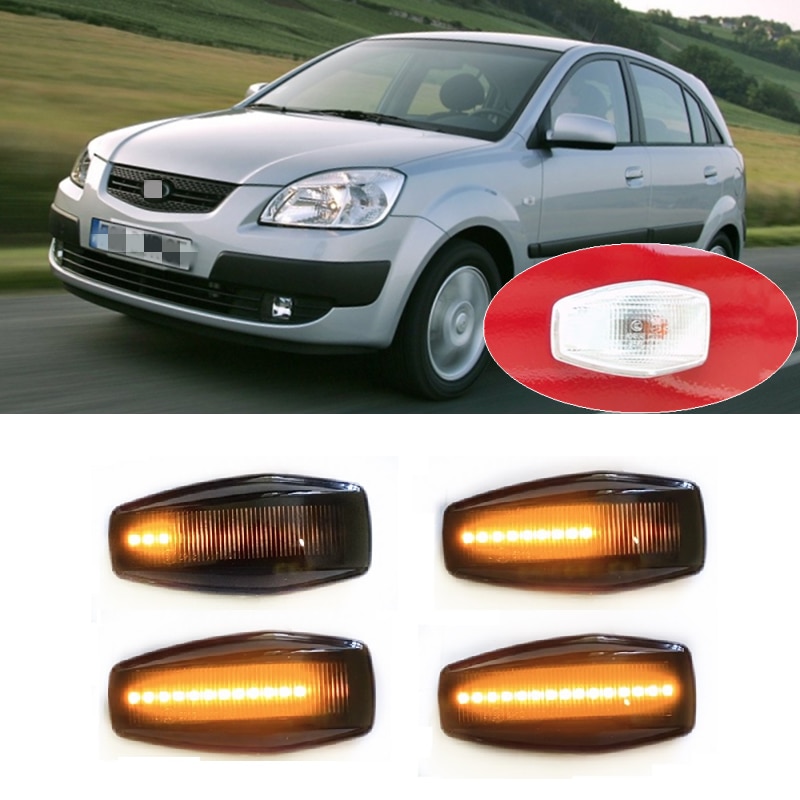 Indicador LED dinámico para Kia Rio 2 MK2 MKII JB, luz de señal, accesorios, 2005 -on