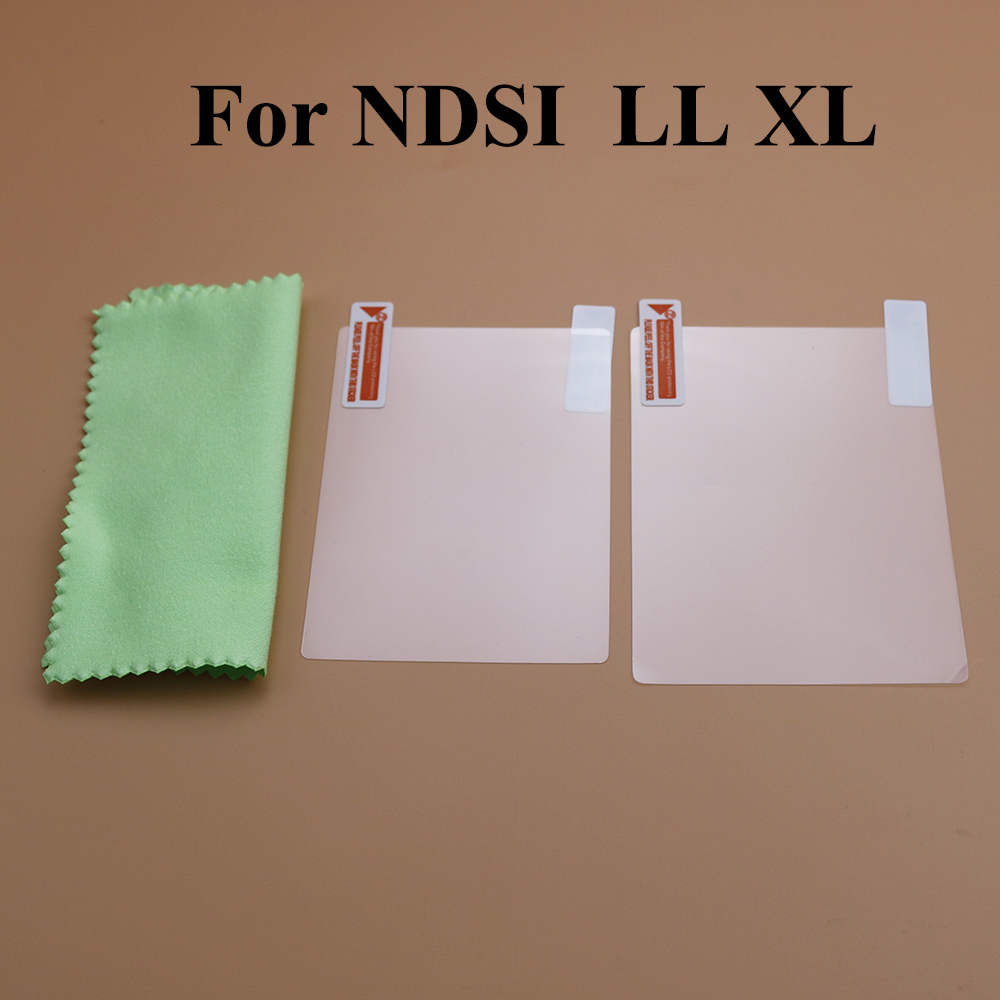 Obere untere transparente Schutzfolie für Nintend NDS DSi NDSi XL LL NDSL DS Lite LCD-Displayschutzfolie mit Verpackung: Grün