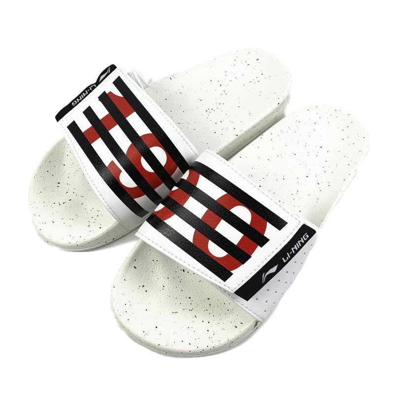 Li-ning hombres LN SLIPER sandalias elegantes al aire libre playa zapatillas transpirables ligero forro deportivo zapatos AGAP001 SAMJ19:  AGAP001-1H / 8
