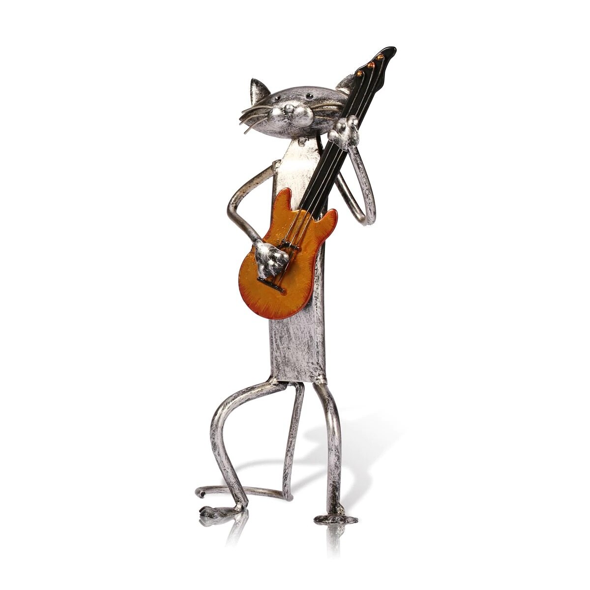 Figuras de arte del hierro hechas a mano de gatos, esculturas de Metal, objetos hechos a mano para el hogar, muebles para el hogar CGSTORE