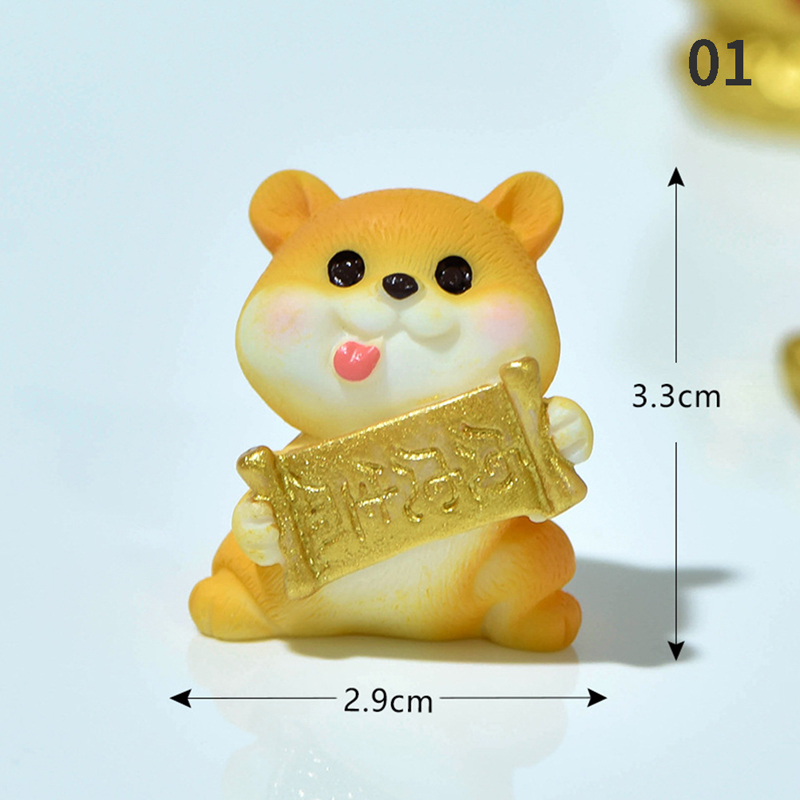 Harz Hund Ornament Familie Micro Landschaft Dekoration Miniaturen Figuren Home Decor Welpen Zubehör: 01