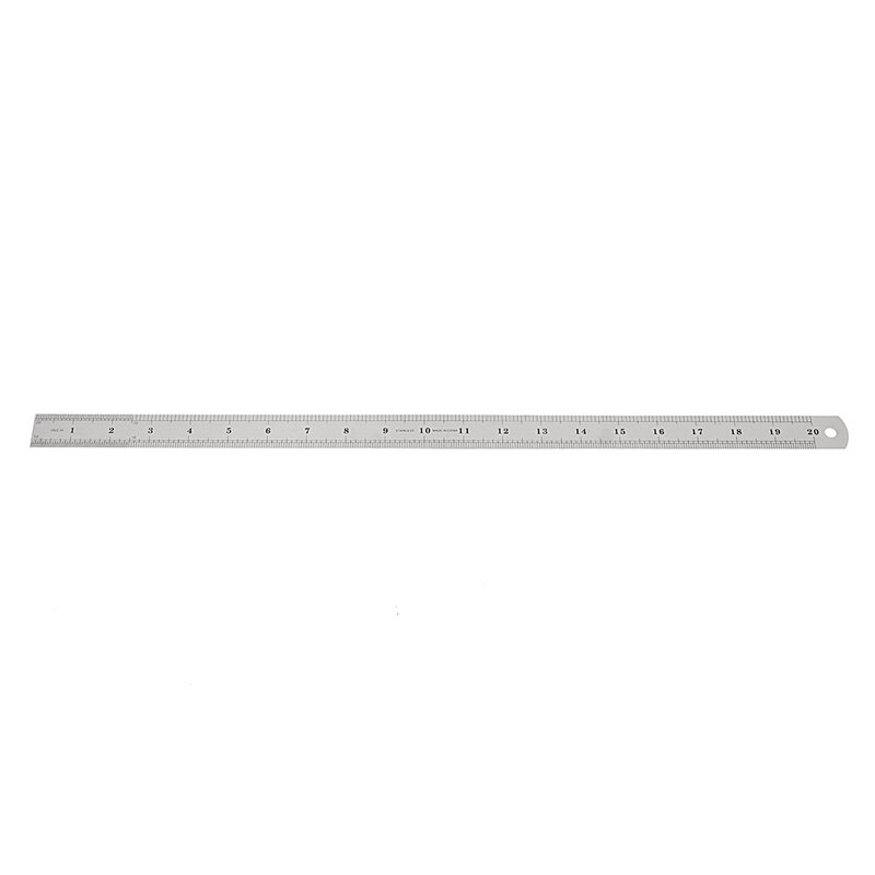 50cm 60cm 20/24inch Groove Right Stainless Steel Metric Straight Ruler Double Sided Measuring Tool Drawing Drafting Sewing Foot