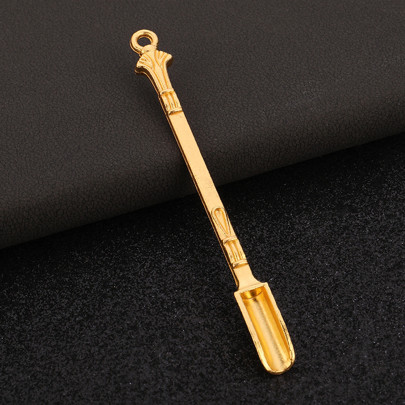 Mini cuchara de Metal, pala para té en polvo, postre, sal, cucharadita, herramientas, utensilio de cocina, agitar té o café para platos de miel, 10 Uds.: Oro