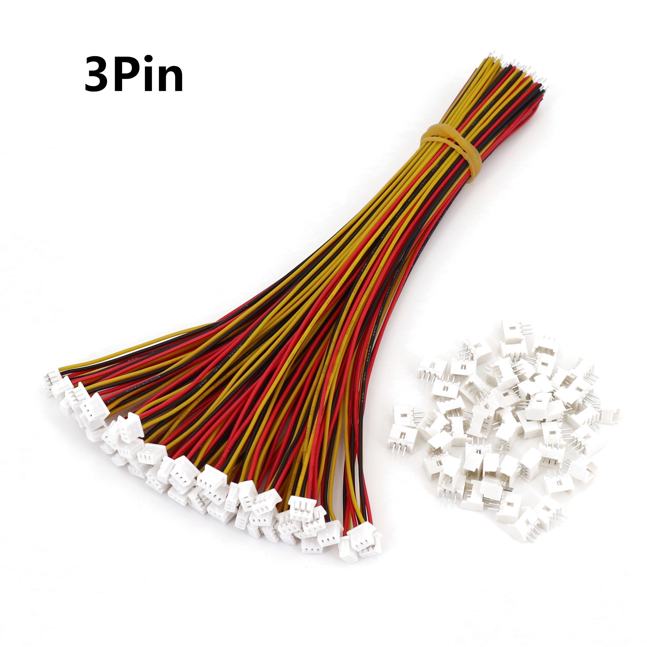 50Sets Micro JST 2/3/4/5/6/8 Pin Single End Pitch 1.25mm 15cm 28AWG Wire to Board Connector: Orange