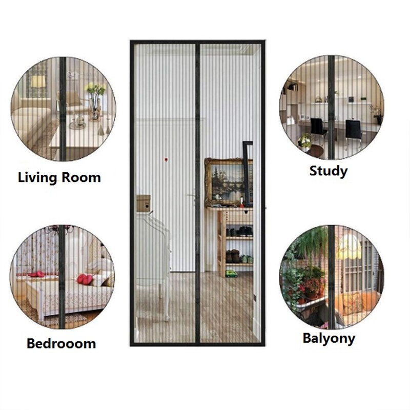 Magnetische Deur Screen Zomer Anti-Muggen Gordijn Insect Fly Bug Netto Automatische Sluiten Deur Screen Mosquiteras Para Puertas