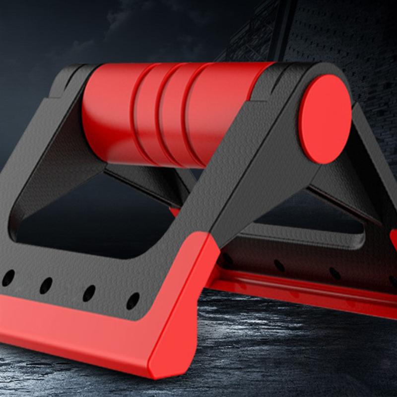 1 Pair Push-Ups Stands Foldable Push-Up Bracket Home Use Women Fitness Push-Ups Stand Push-Up Rack Men Fitness Equipment (Red)