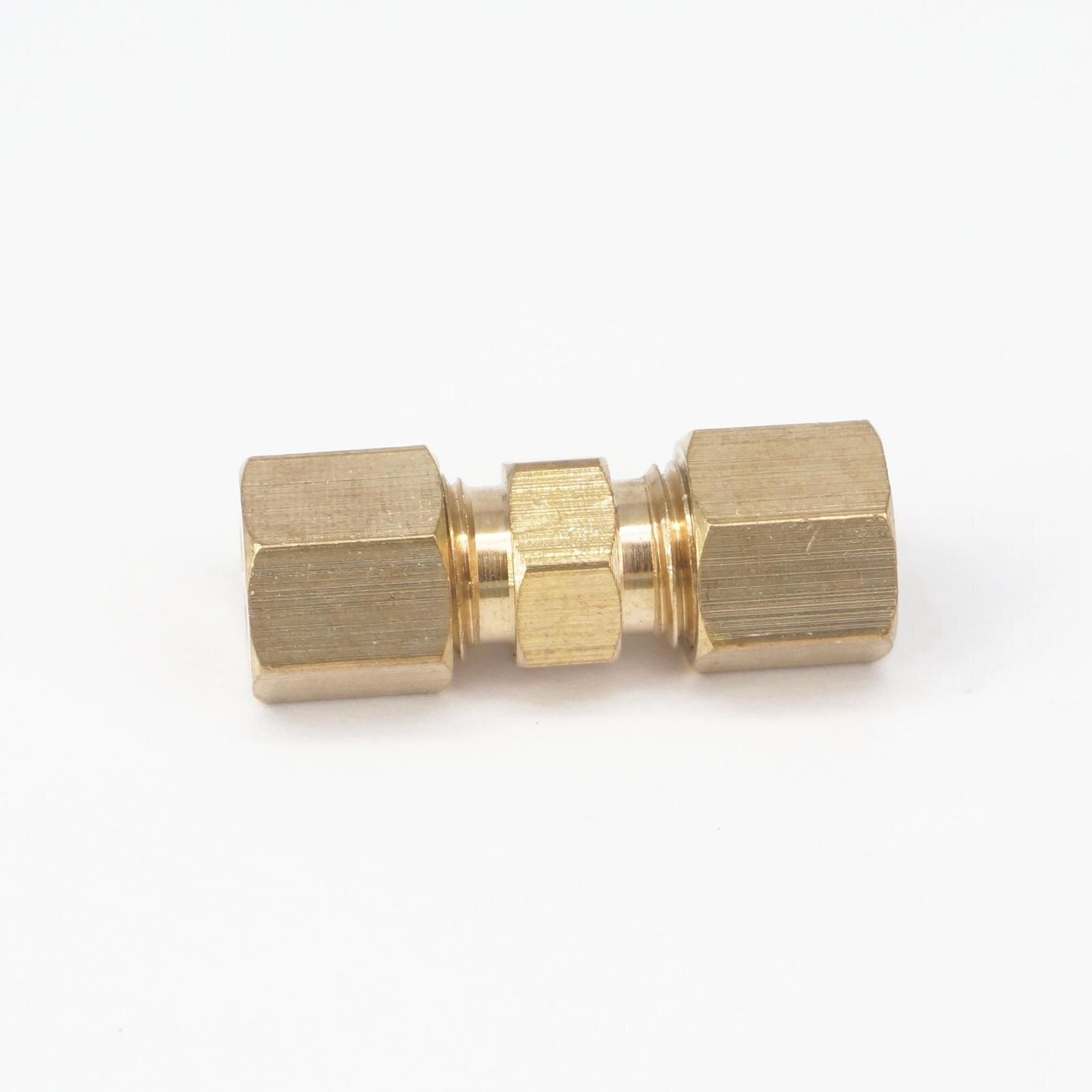 Brass Straight Reducer Compression Fittings Connectors Fit 3/16" Tube OD Brake Lines Union Adapters 229 PSI
