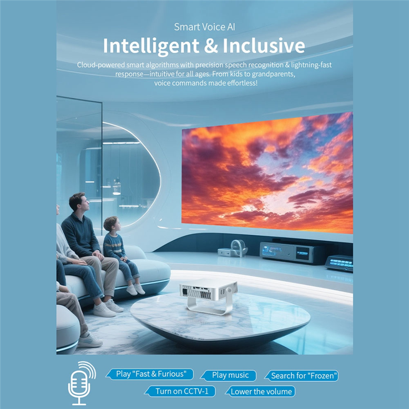 BTLIFE-Ultra HD-Projektor Bluetooth 5.0 Wifi 6, einheimisch 720P & 4K-Unterstützung, Android 11 für Heimkino-Autofokus